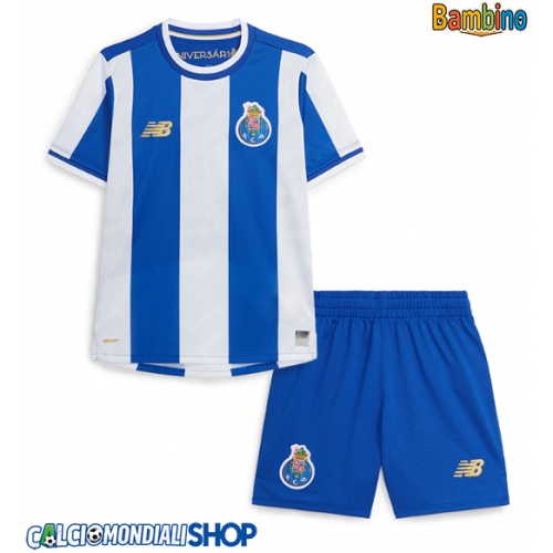 Maglie da calcio Porto Prima Maglia Bambino 2025-26 Manica Corta + Pantaloni corti)